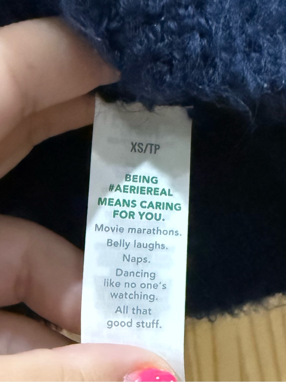 Aerie Blue Fuzzy Bouclé V-Neck Sweater Size XS - Picture 4 of 6